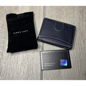 KINGS LOOT Money Clip Wallet - New - RFID - Slim Leather Wallet RFID -Black